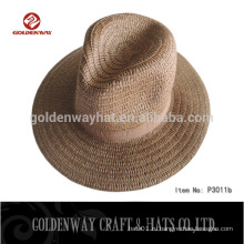 Fedora Trilby складной пляж Sun Braid Straw Panama Hat